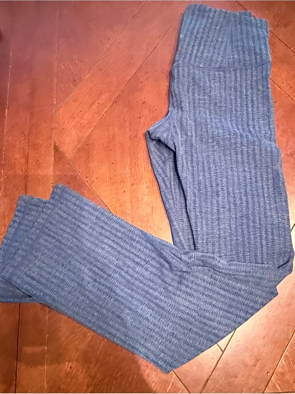 Athleta Elastic Textered Indigo Straight Leg Pants size Small
